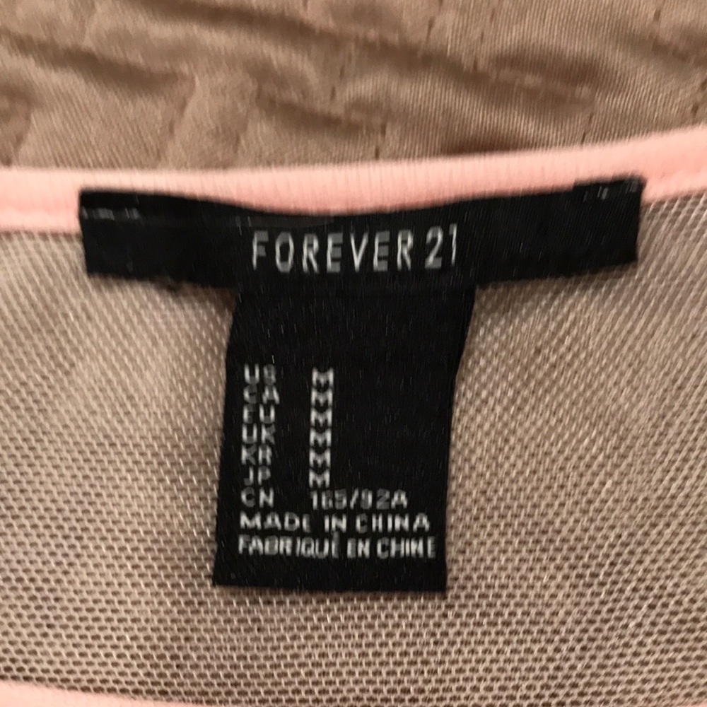 Forever 21 top, peach color, sheer, sleeveless, M - Picture 3 of 7